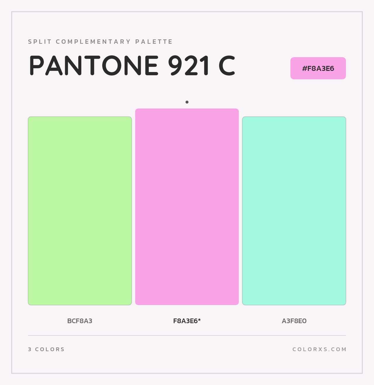PANTONE 921 C - Split-Complementary Color Palette