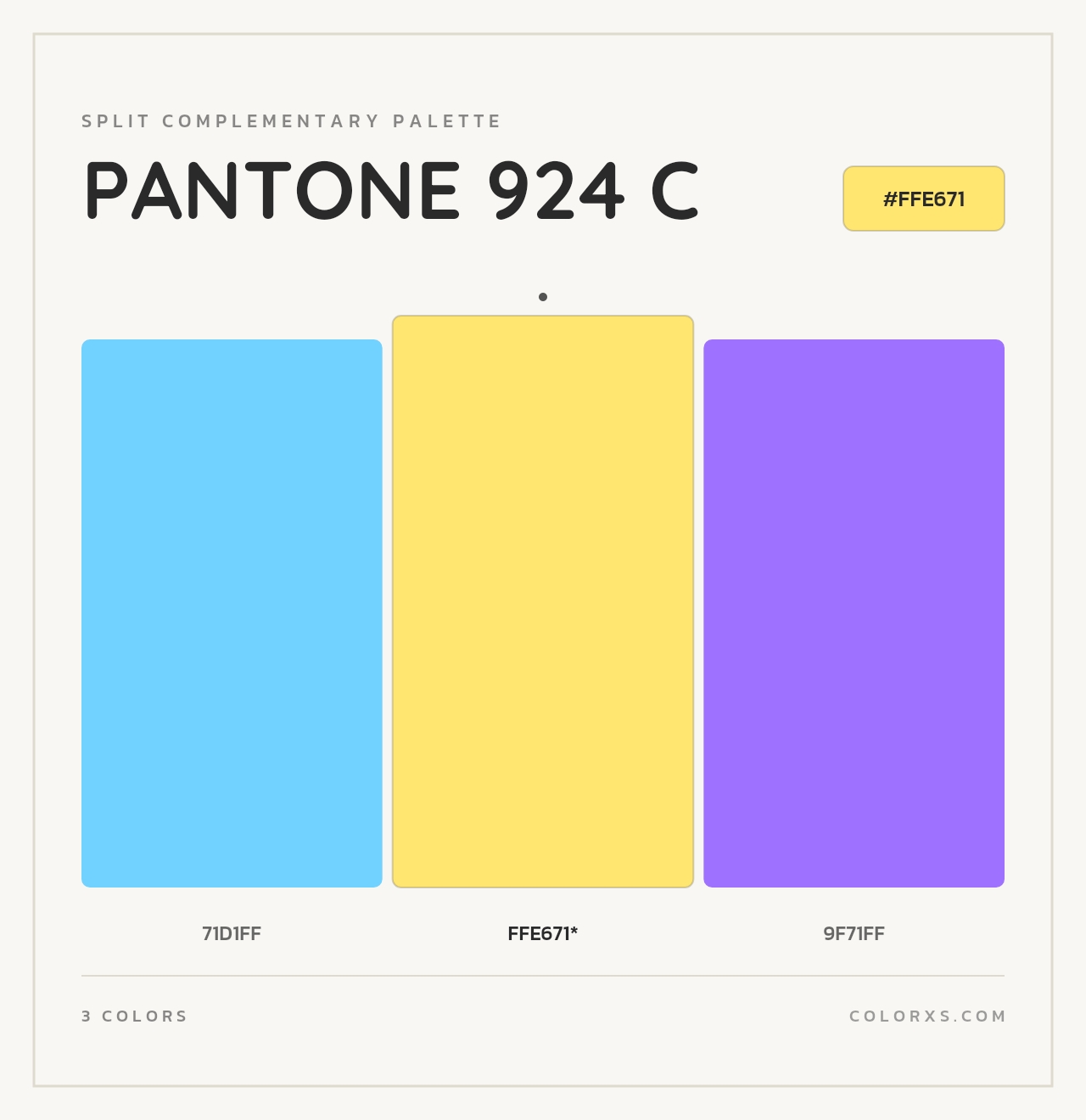 PANTONE 924 C - Split-Complementary Color Palette