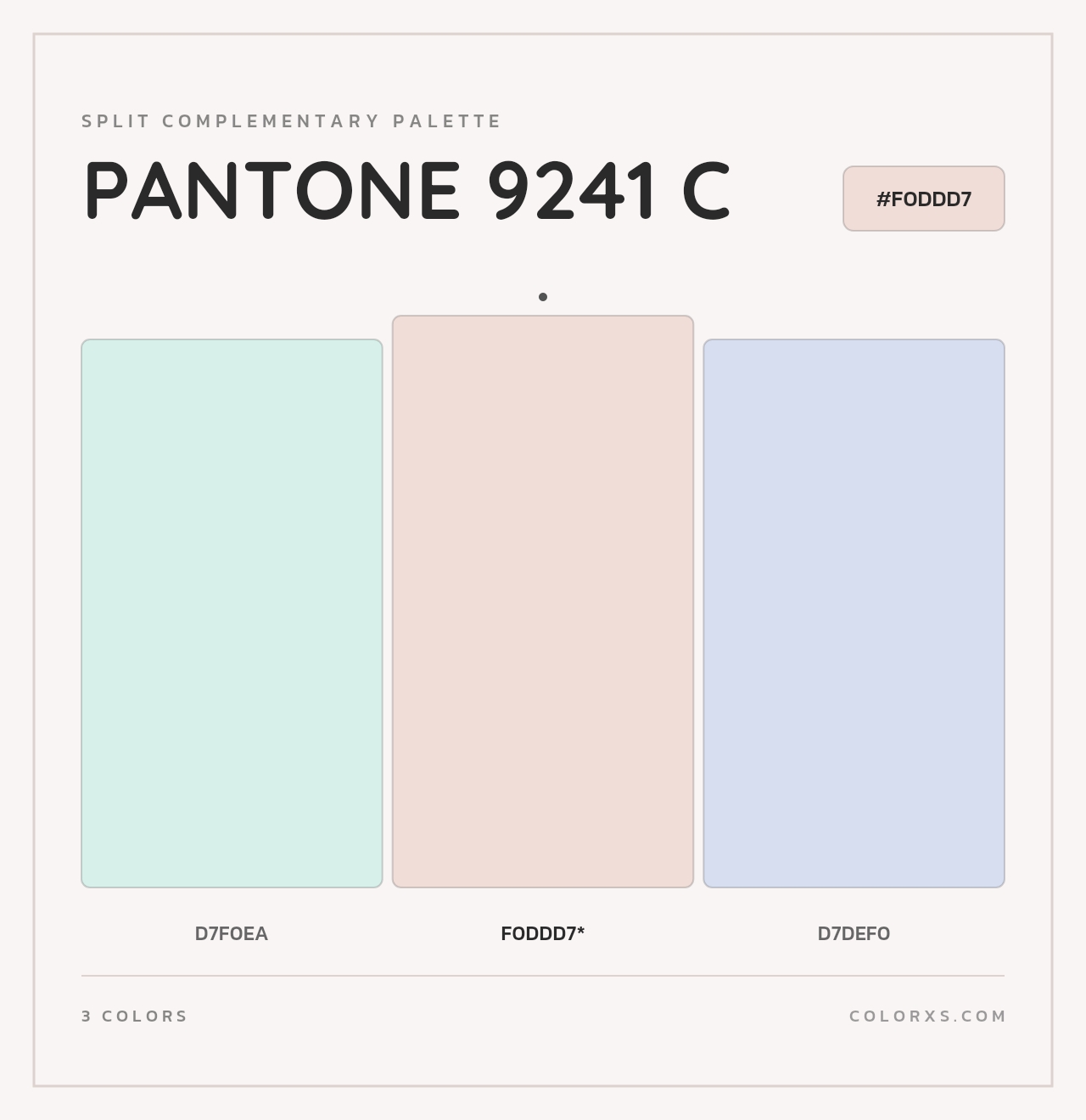 PANTONE 9241 C - Split-Complementary Color Palette
