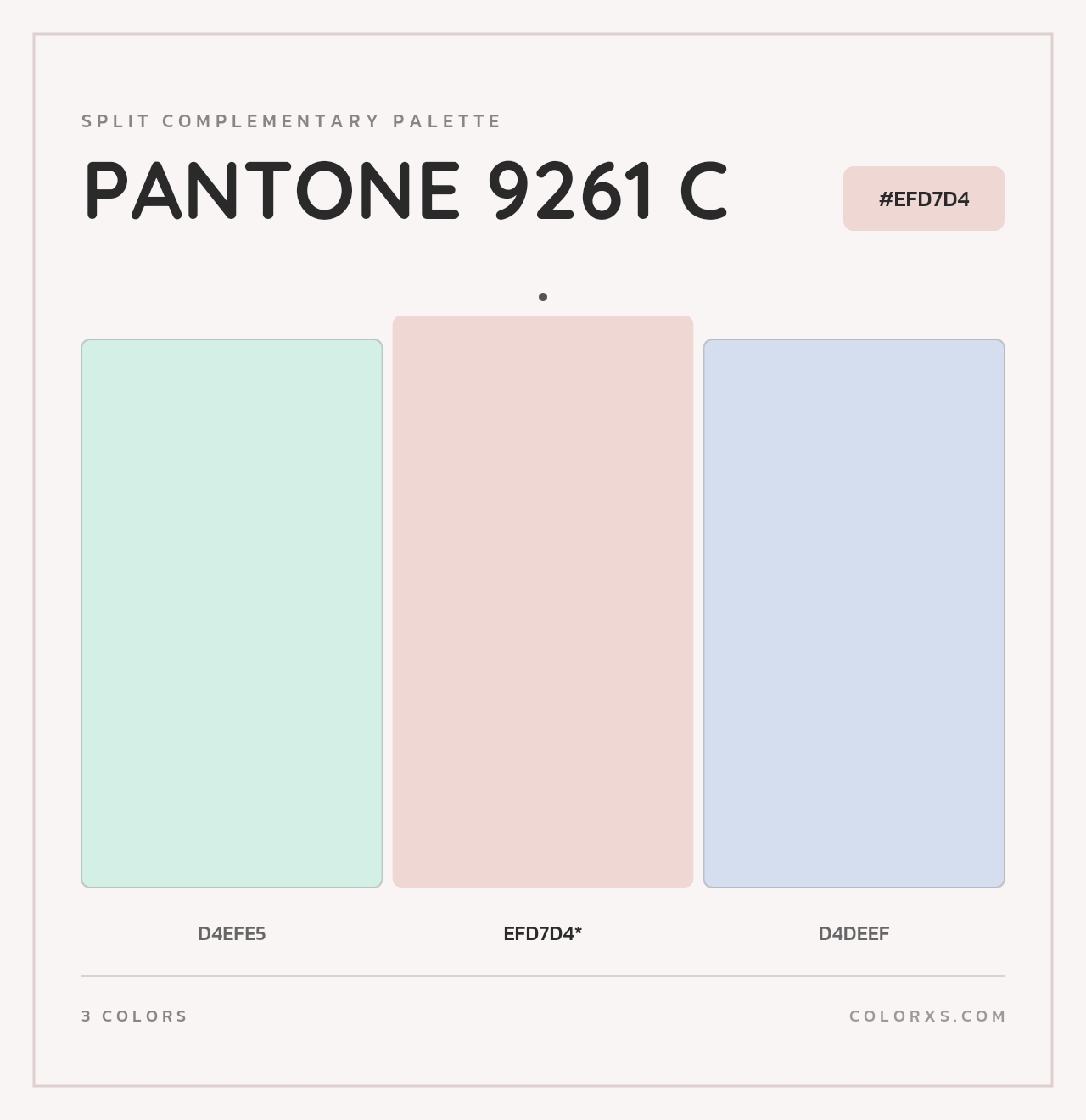 PANTONE 9261 C - Split-Complementary Color Palette