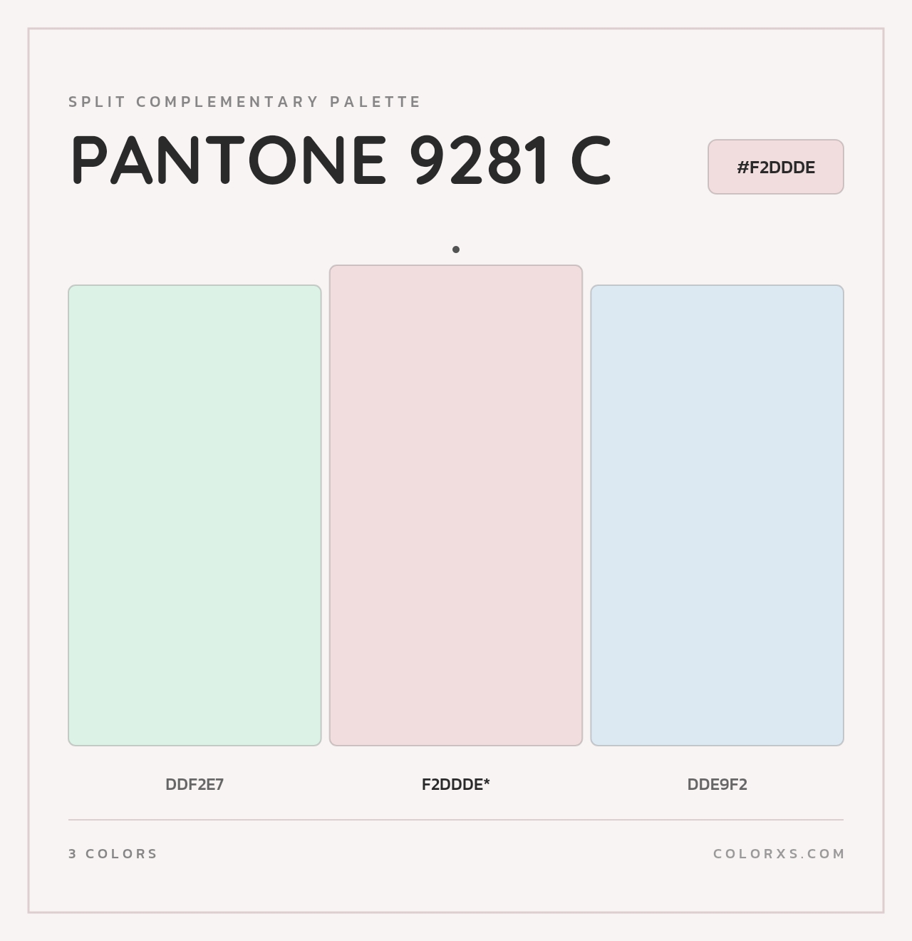 PANTONE 9281 C - Split-Complementary Color Palette