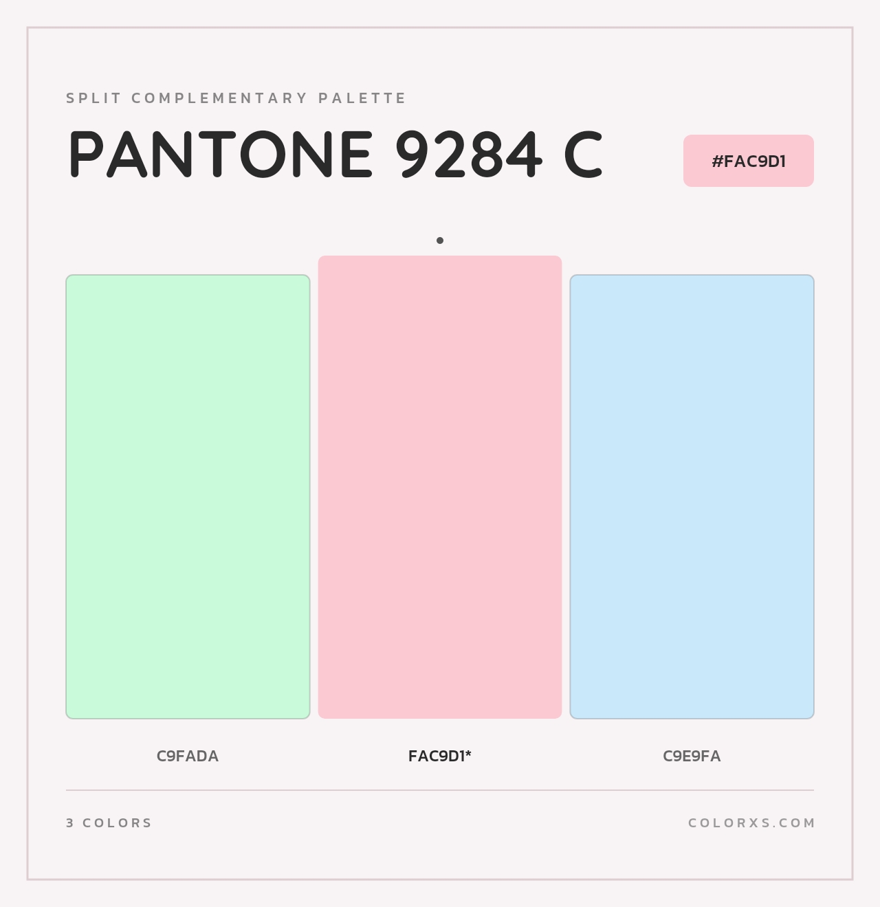 PANTONE 9284 C - Split-Complementary Color Palette