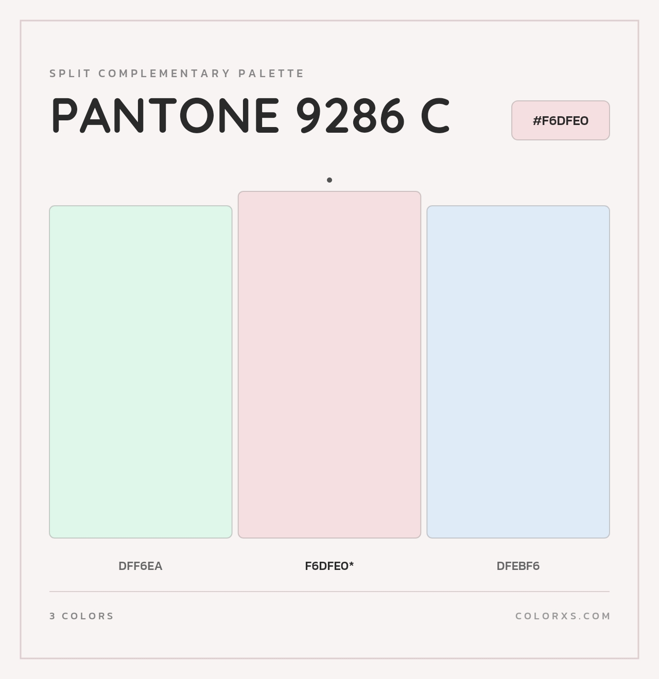 PANTONE 9286 C - Split-Complementary Color Palette