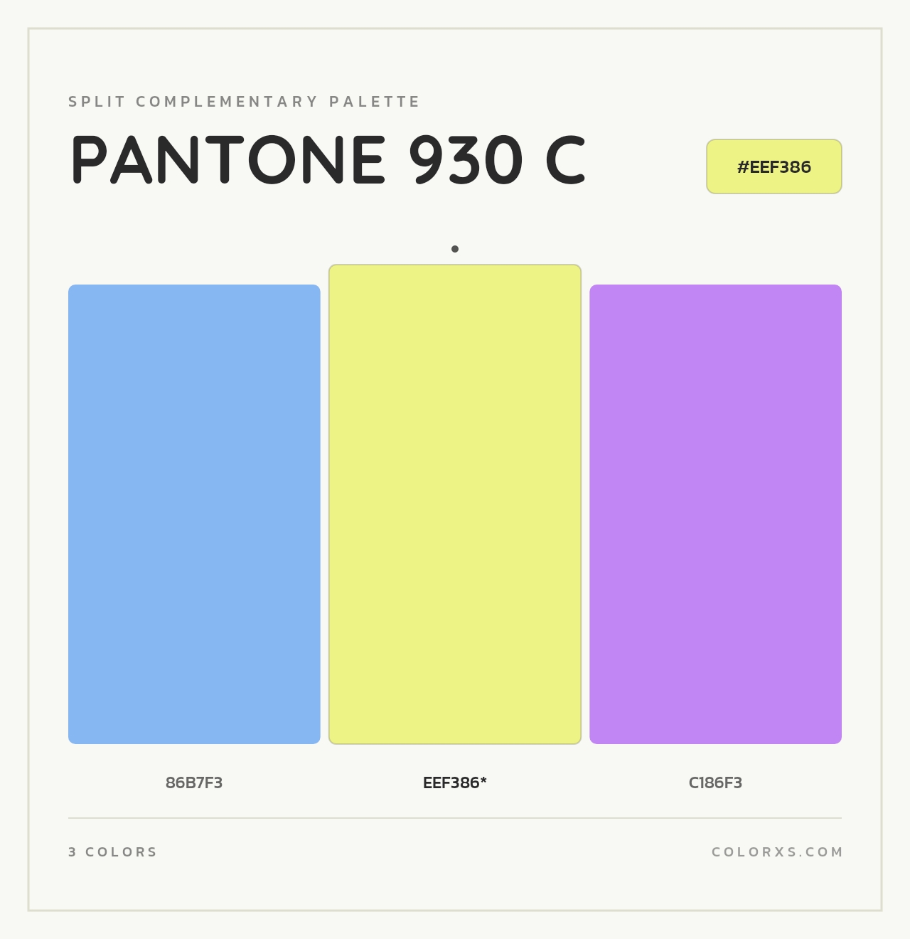 PANTONE 930 C - Split-Complementary Color Palette