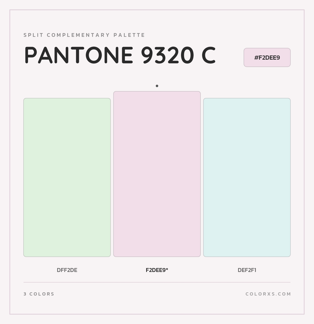 PANTONE 9320 C - Split-Complementary Color Palette
