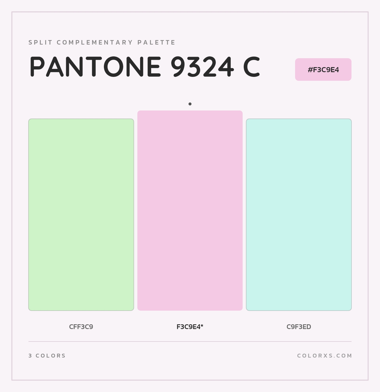 PANTONE 9324 C - Split-Complementary Color Palette