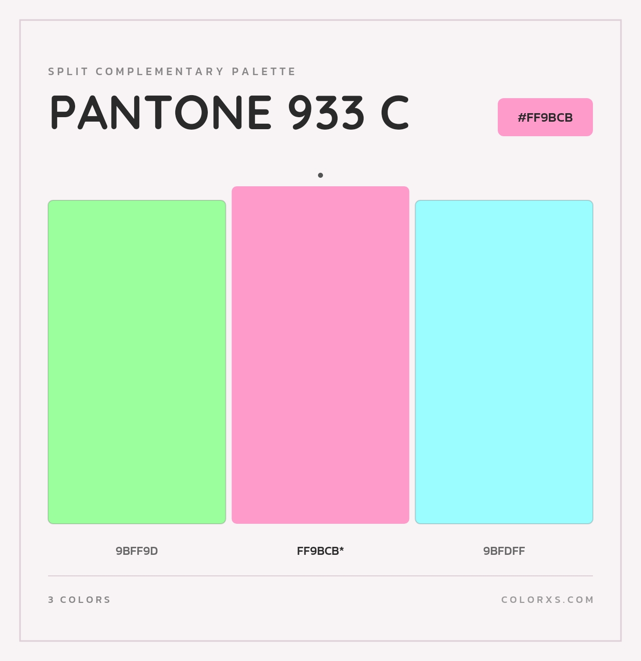 PANTONE 933 C - Split-Complementary Color Palette