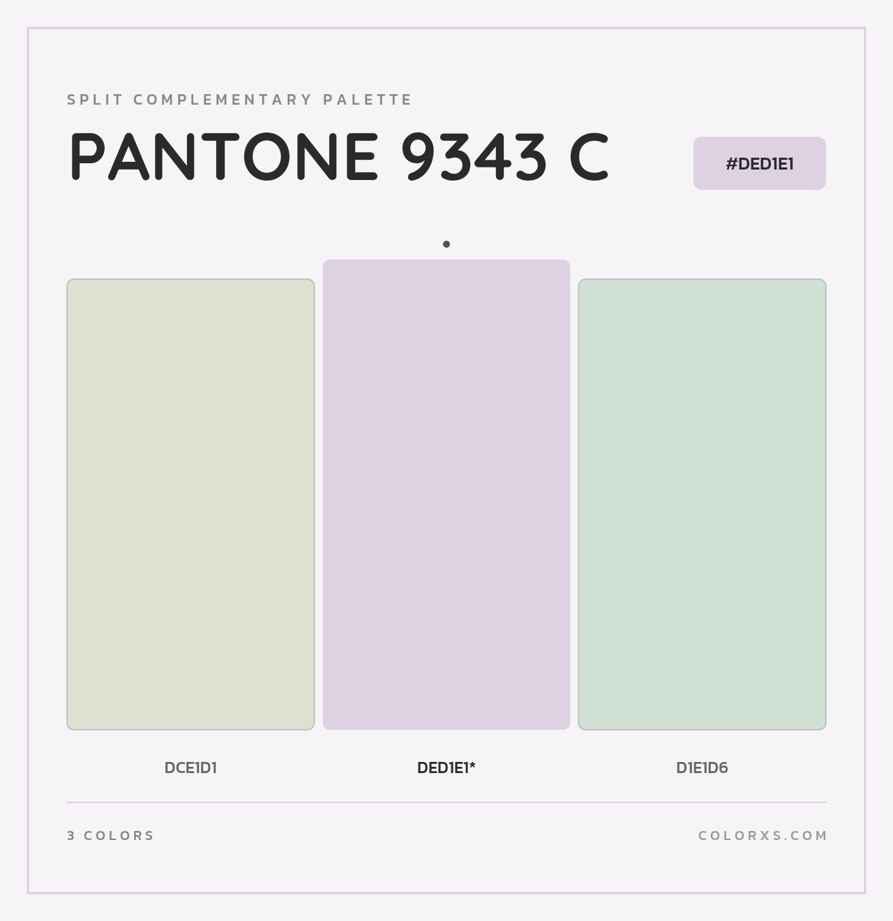 PANTONE 9343 C - Split-Complementary Color Palette