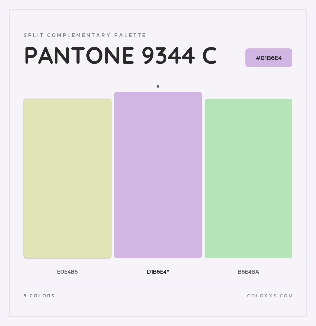 PANTONE 9344 C - Split-Complementary Color Palette