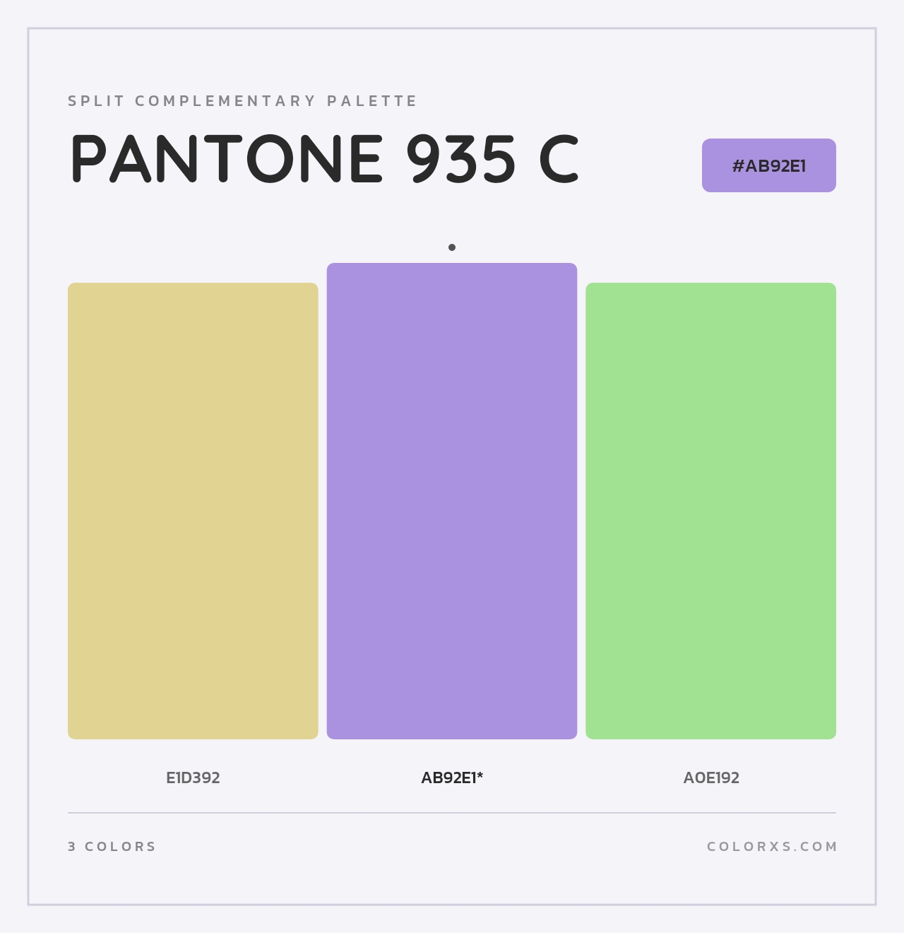 PANTONE 935 C - Split-Complementary Color Palette