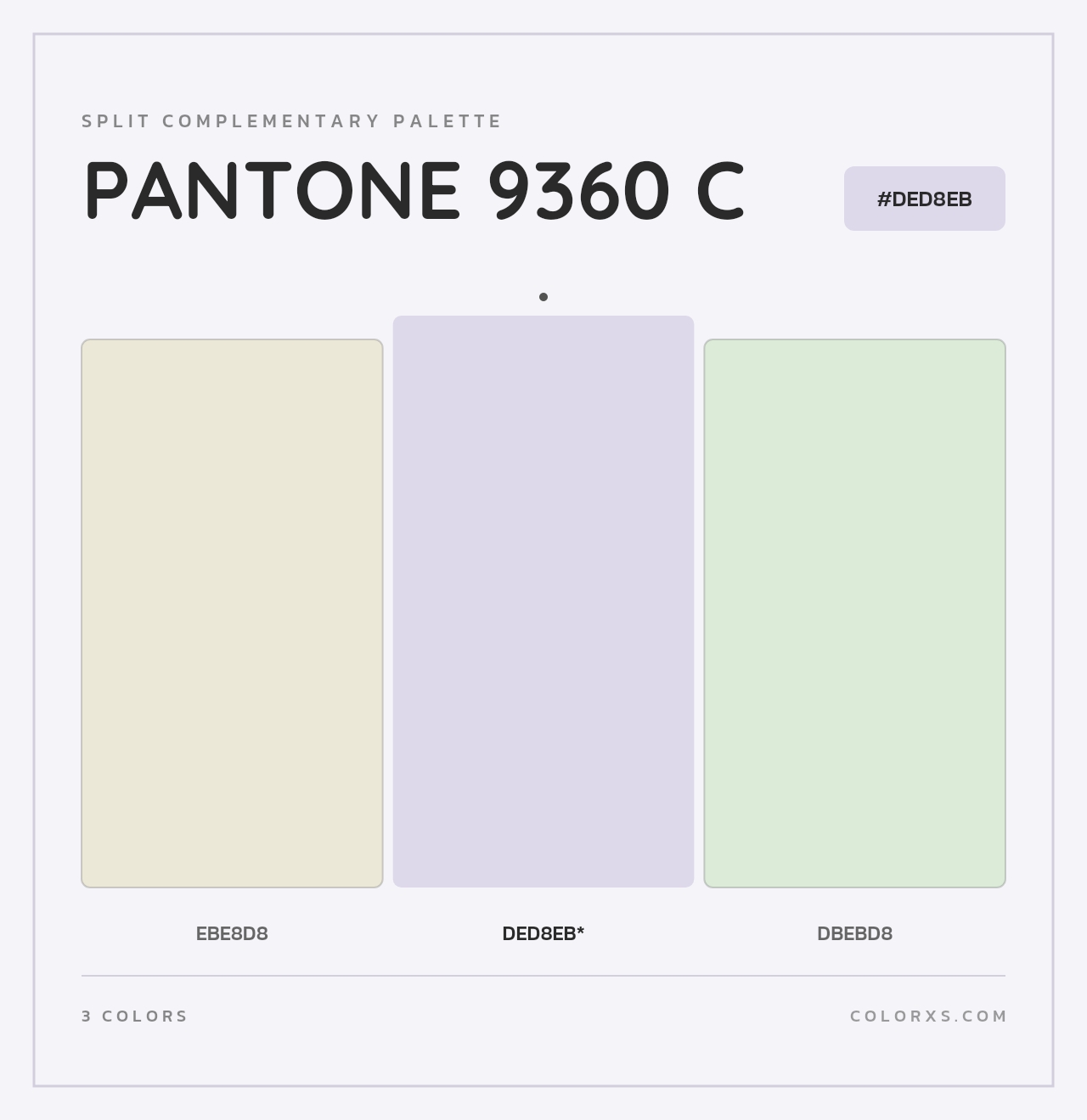 PANTONE 9360 C - Split-Complementary Color Palette