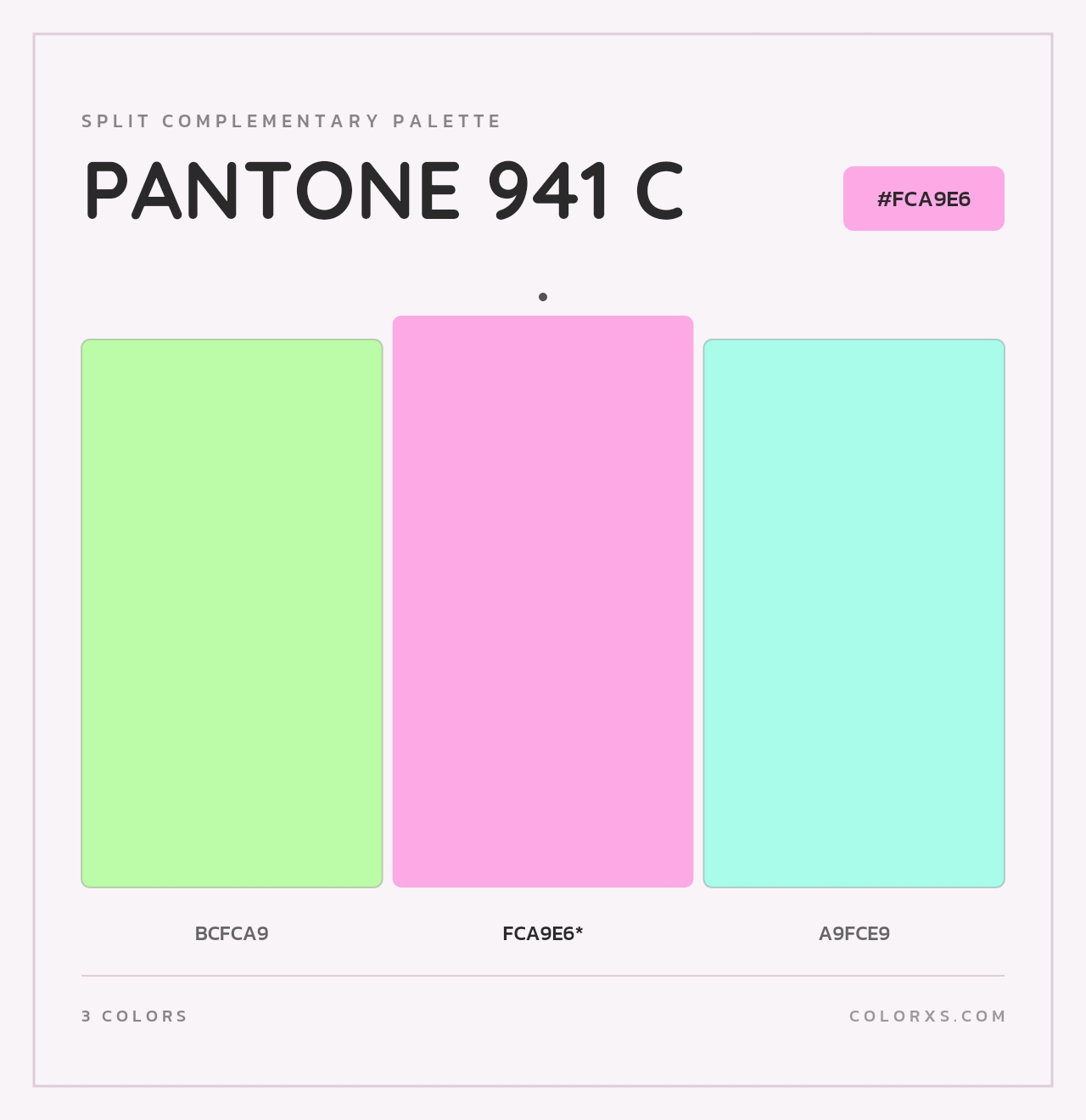 PANTONE 941 C - Split-Complementary Color Palette