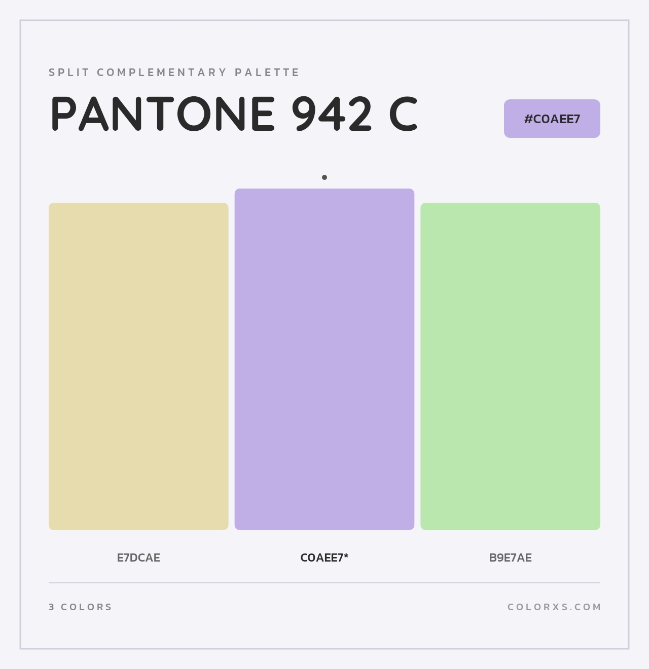 PANTONE 942 C - Split-Complementary Color Palette