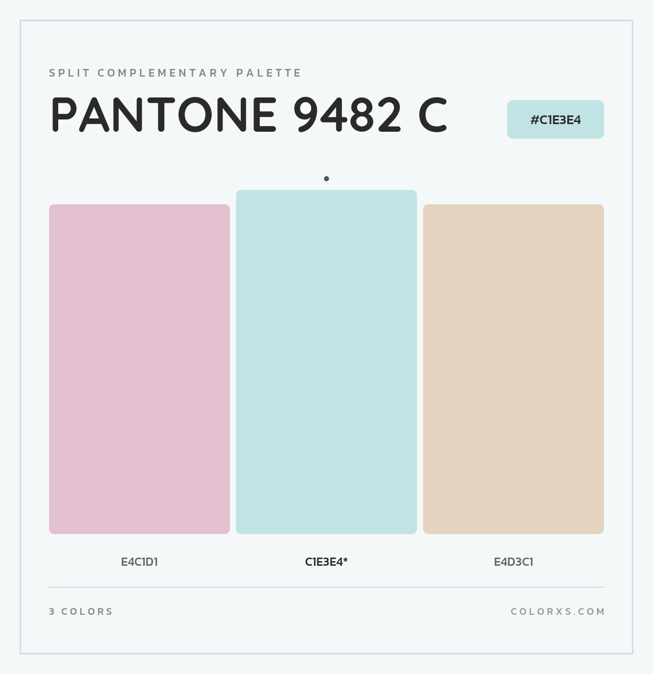 PANTONE 9482 C - Split-Complementary Color Palette