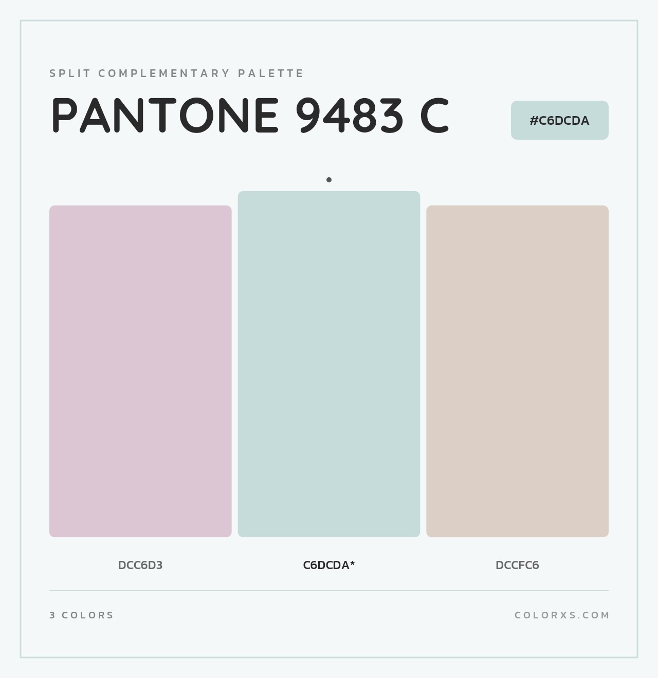 PANTONE 9483 C - Split-Complementary Color Palette