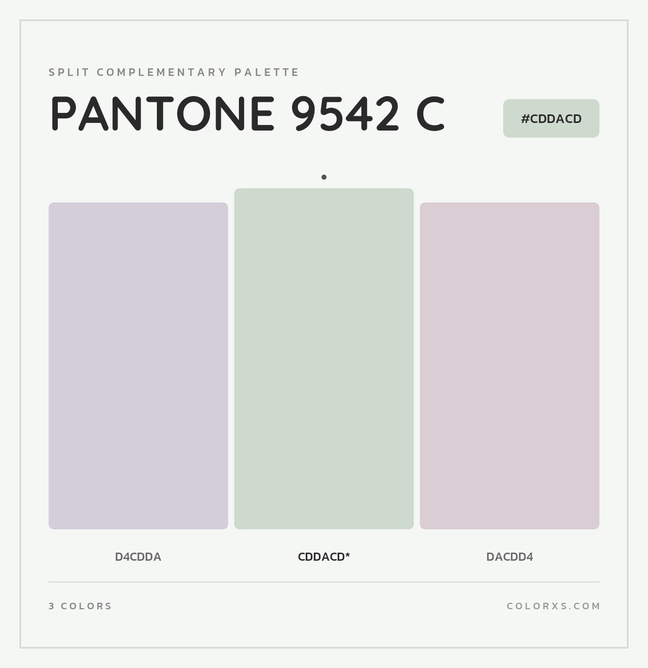 PANTONE 9542 C - Split-Complementary Color Palette