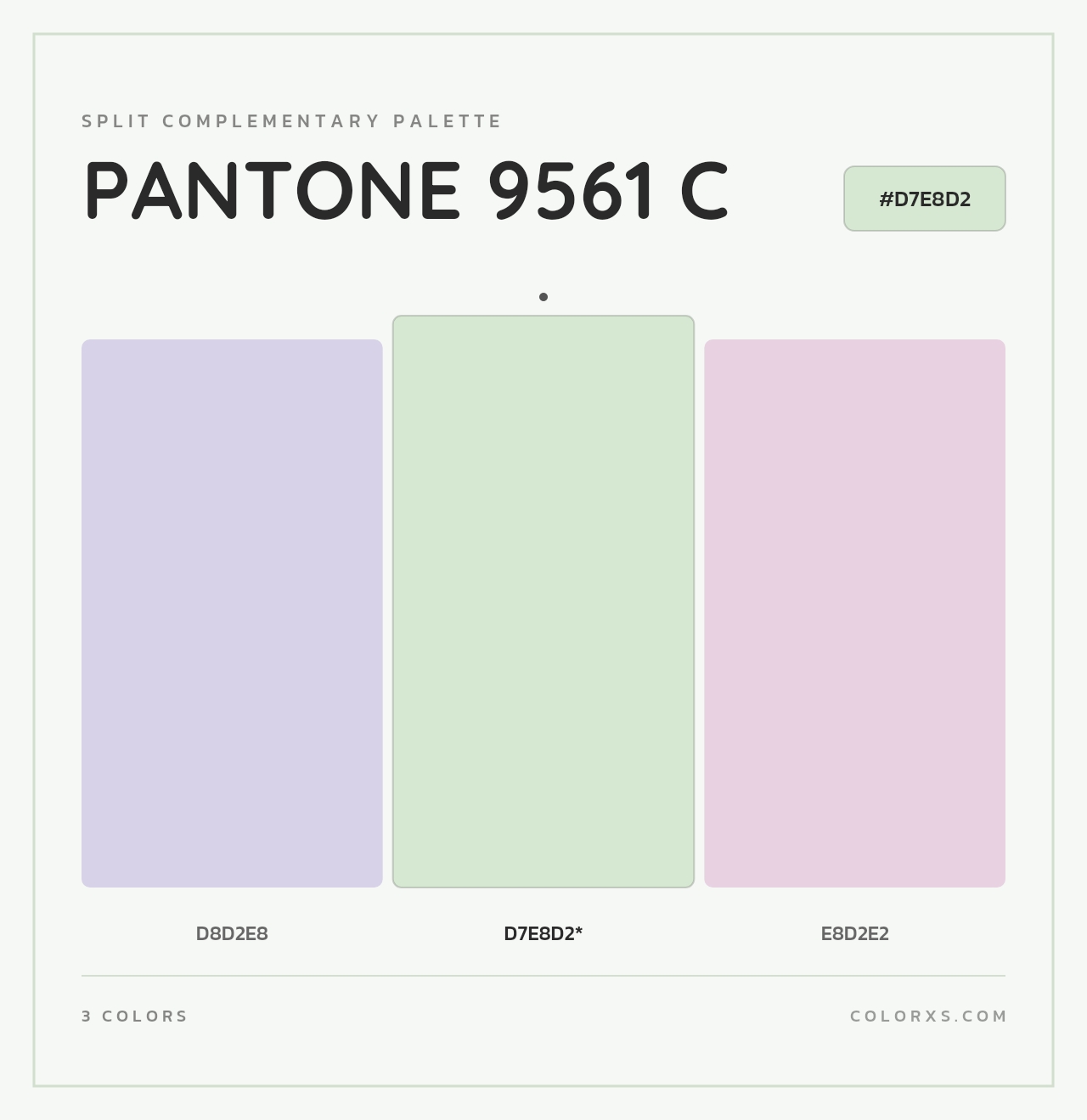 PANTONE 9561 C - Split-Complementary Color Palette