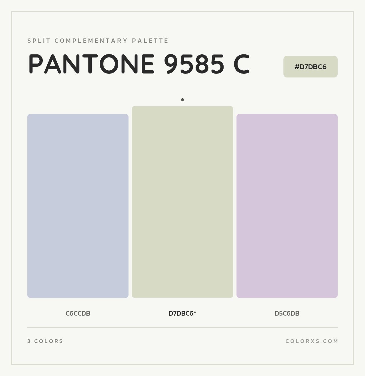 PANTONE 9585 C - Split-Complementary Color Palette