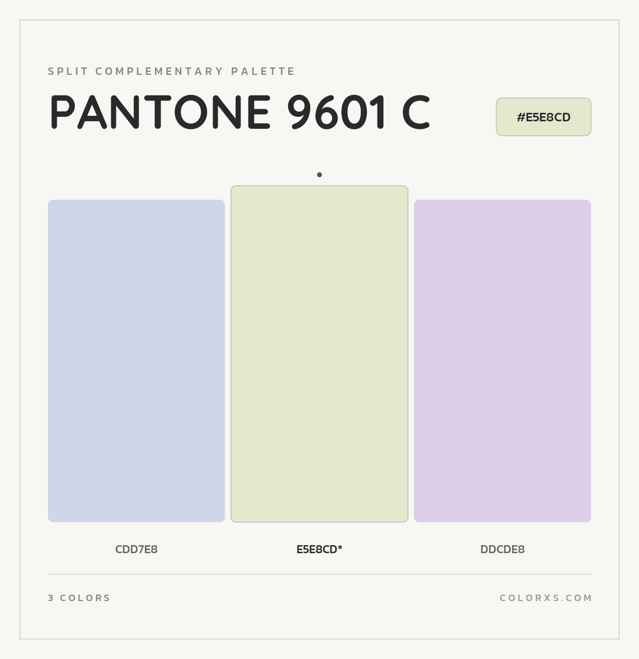 PANTONE 9601 C - Split-Complementary Color Palette
