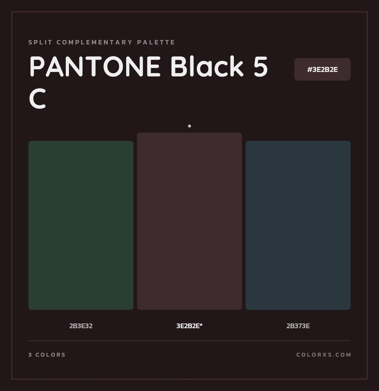 PANTONE Black 5 C - Split-Complementary Color Palette