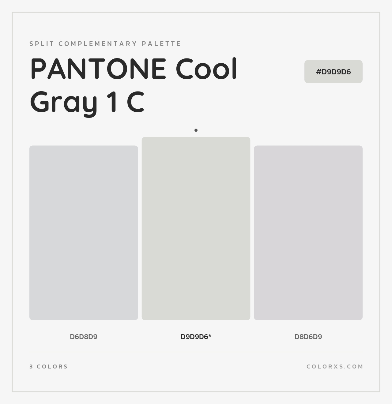 PANTONE Cool Gray 1 C - Split-Complementary Color Palette