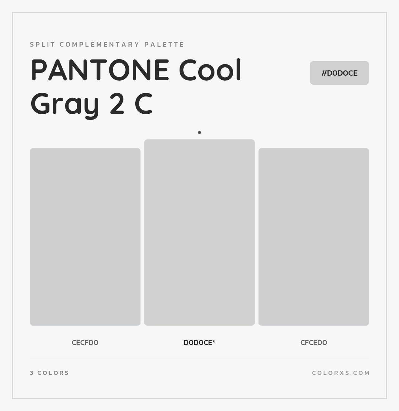 PANTONE Cool Gray 2 C - Split-Complementary Color Palette