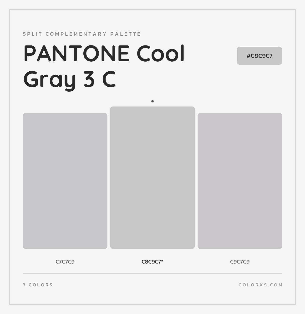 PANTONE Cool Gray 3 C - Split-Complementary Color Palette