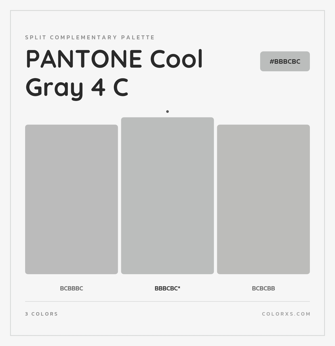 PANTONE Cool Gray 4 C - Split-Complementary Color Palette