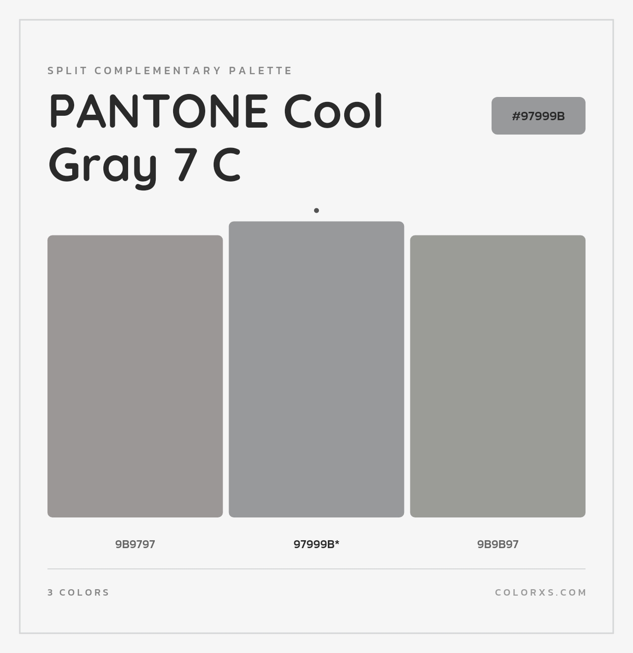 PANTONE Cool Gray 7 C - Split-Complementary Color Palette