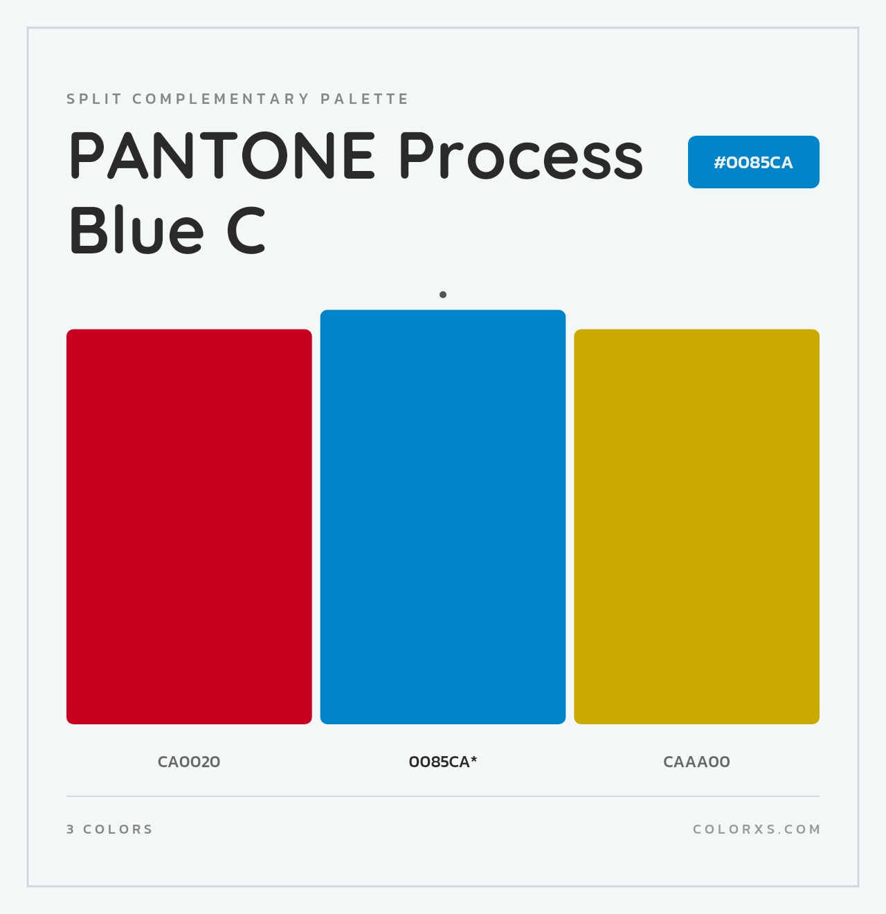 PANTONE Process Blue C - Split-Complementary Color Palette
