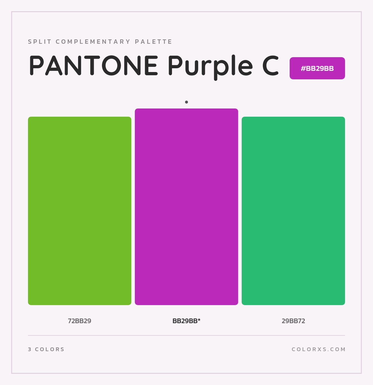 PANTONE Purple C - Split-Complementary Color Palette