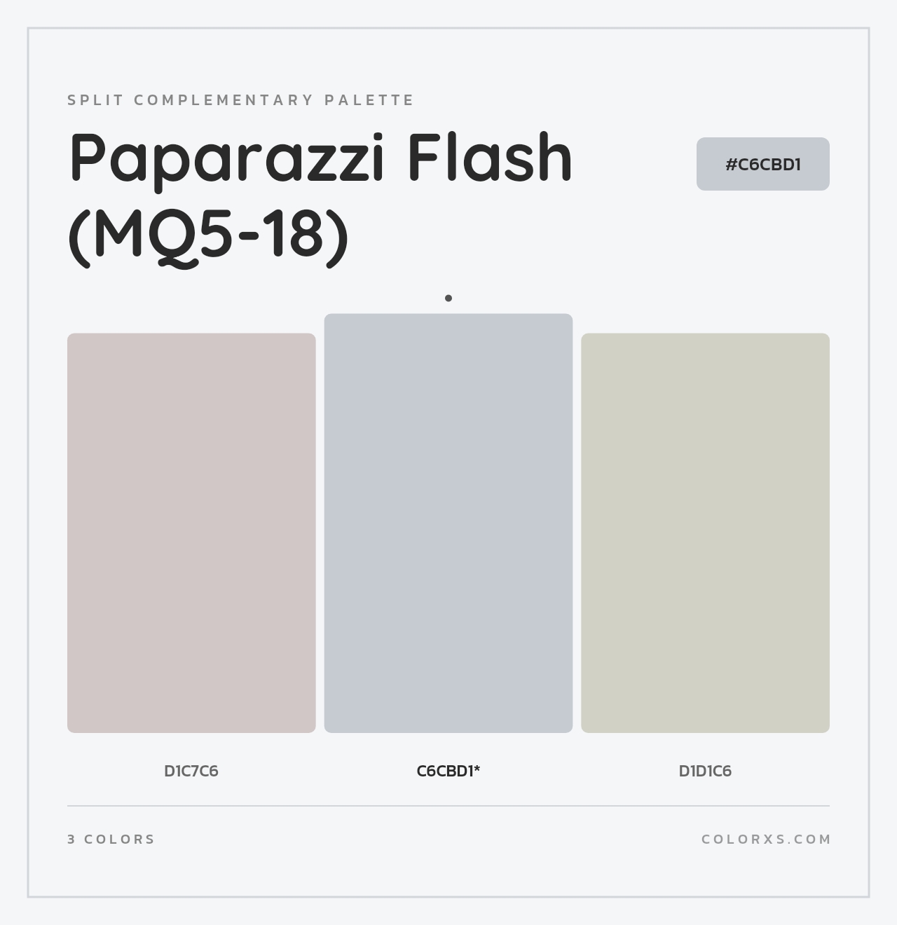 Paparazzi Flash (MQ5-18) - Split-Complementary Color Palette