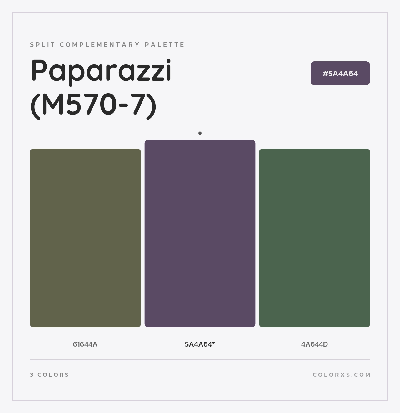 Paparazzi (M570-7) - Split-Complementary Color Palette
