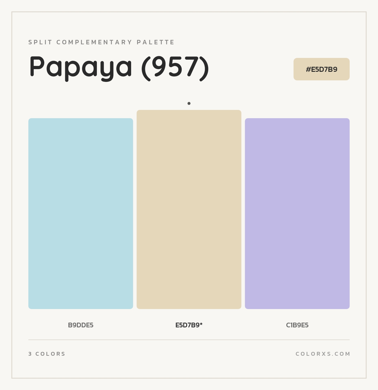 Papaya (957) - Split-Complementary Color Palette