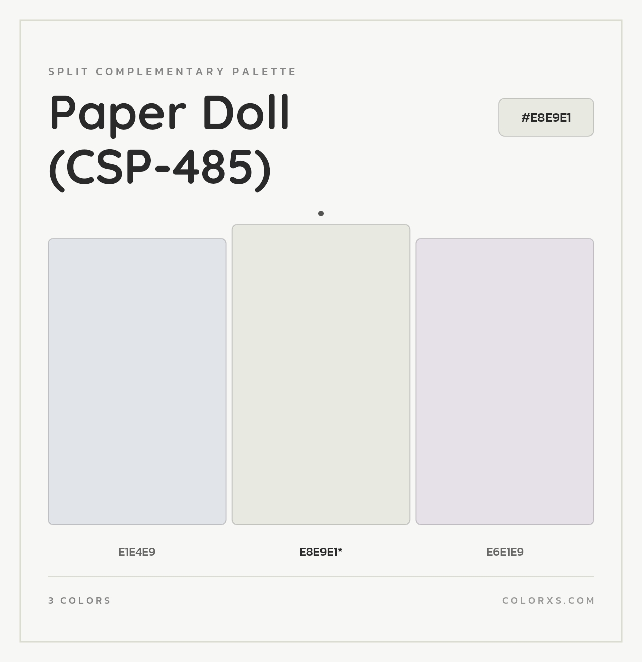 Paper Doll (CSP-485) - Split-Complementary Color Palette