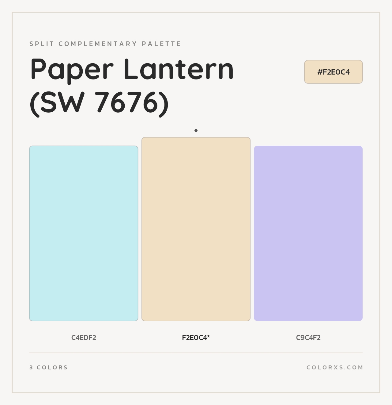 Paper Lantern (SW 7676) - Split-Complementary Color Palette