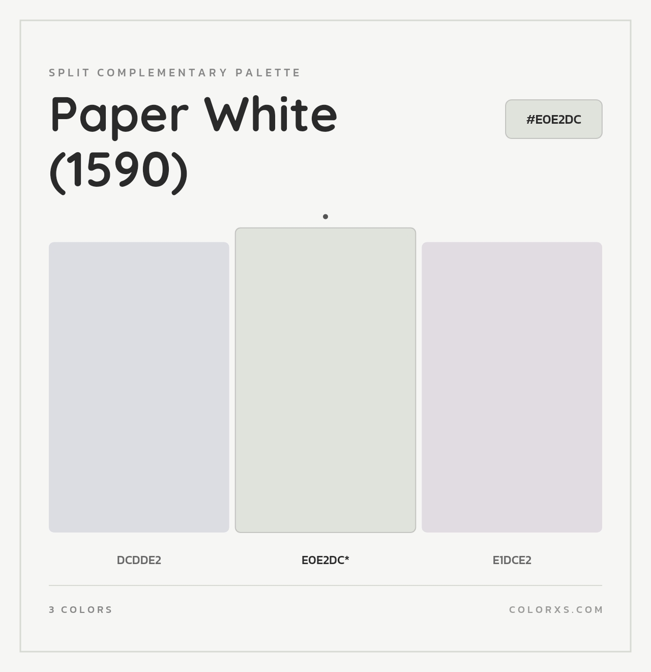 Paper White (1590) - Split-Complementary Color Palette
