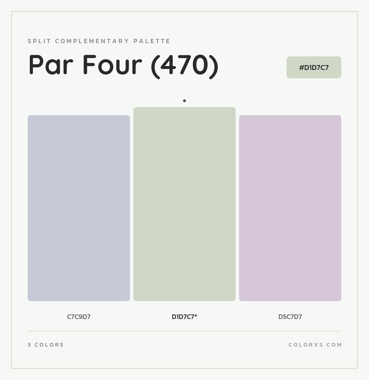 Par Four (470) - Split-Complementary Color Palette