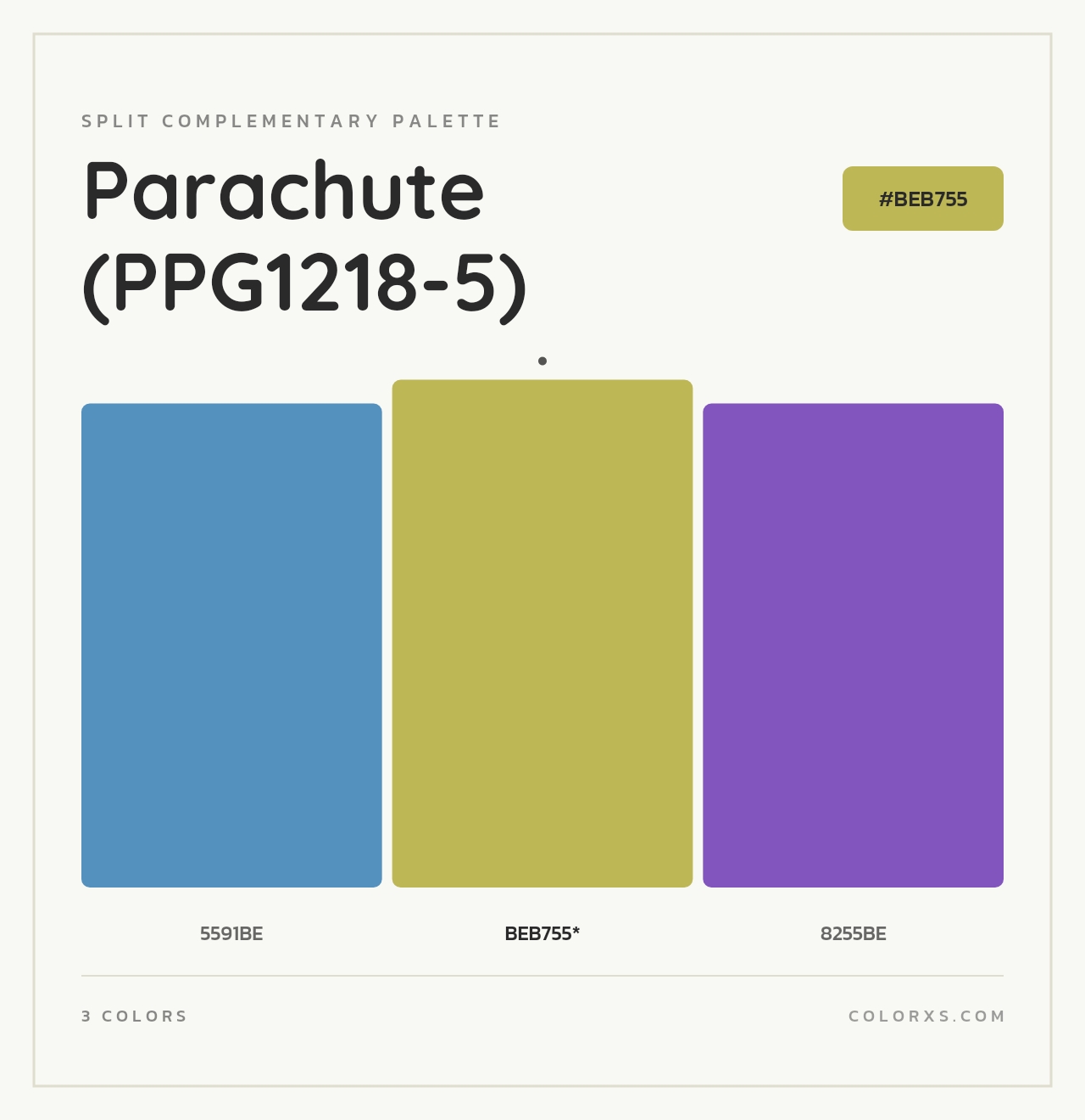 Parachute (PPG1218-5) - Split-Complementary Color Palette
