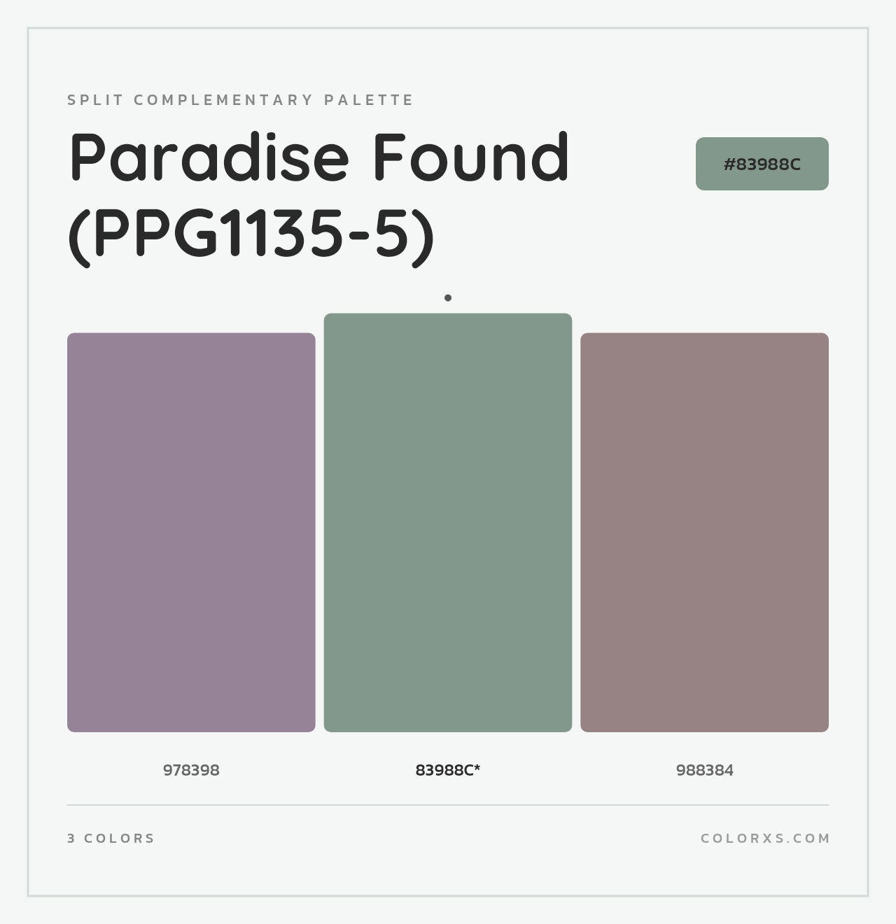 Paradise Found (PPG1135-5) - Split-Complementary Color Palette