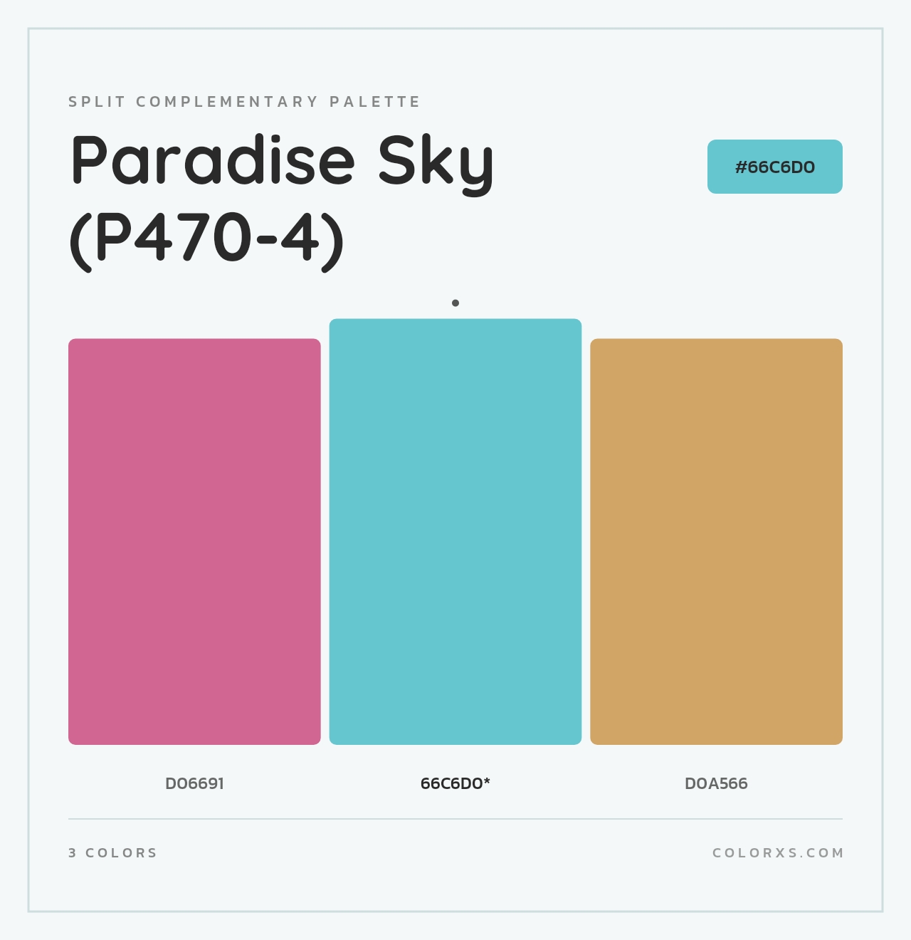 Paradise Sky (P470-4) - Split-Complementary Color Palette