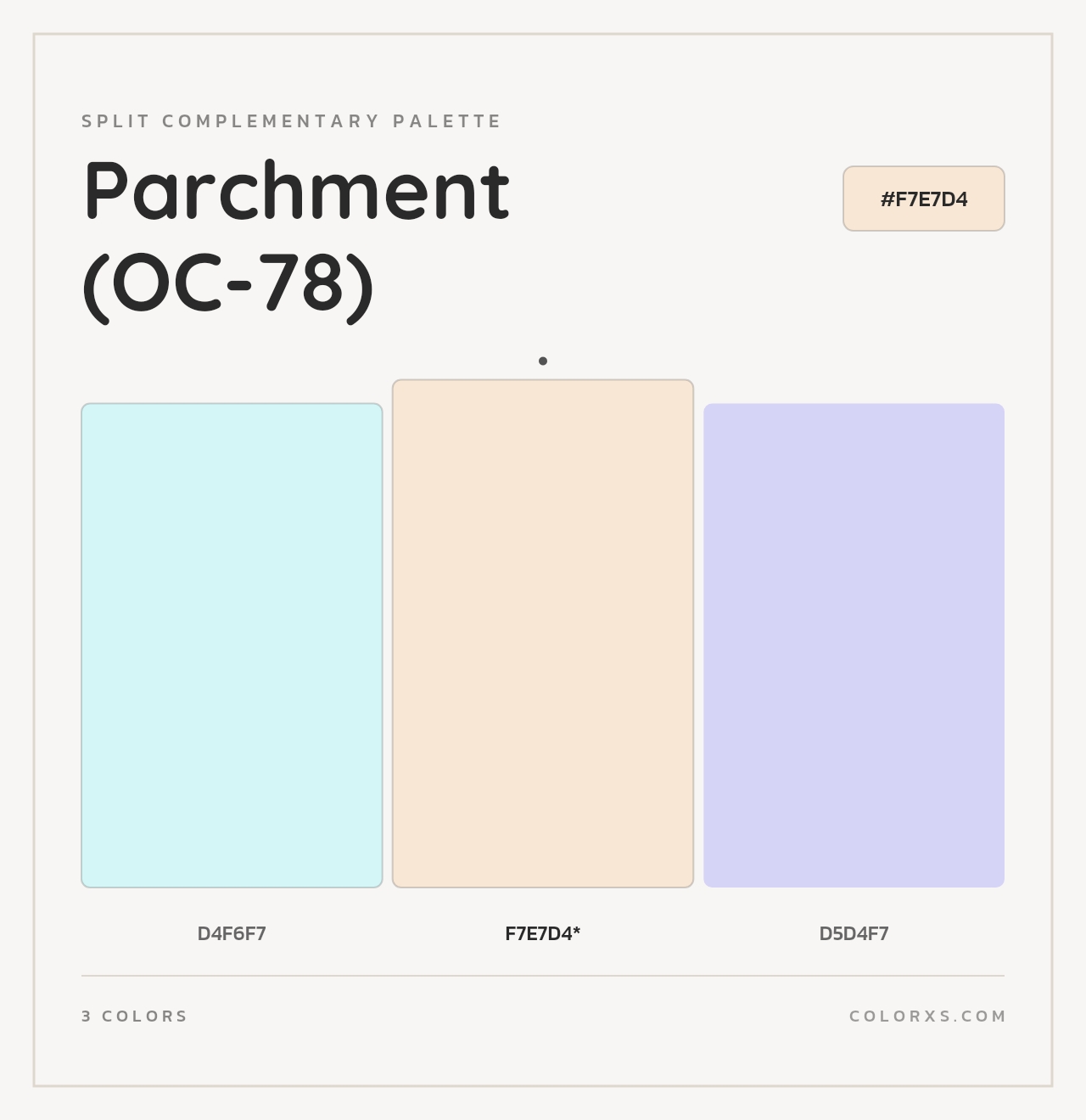 Parchment (OC-78) - Split-Complementary Color Palette