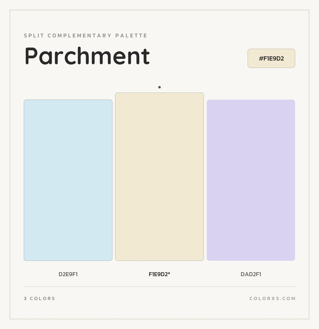 Parchment - Split-Complementary Color Palette