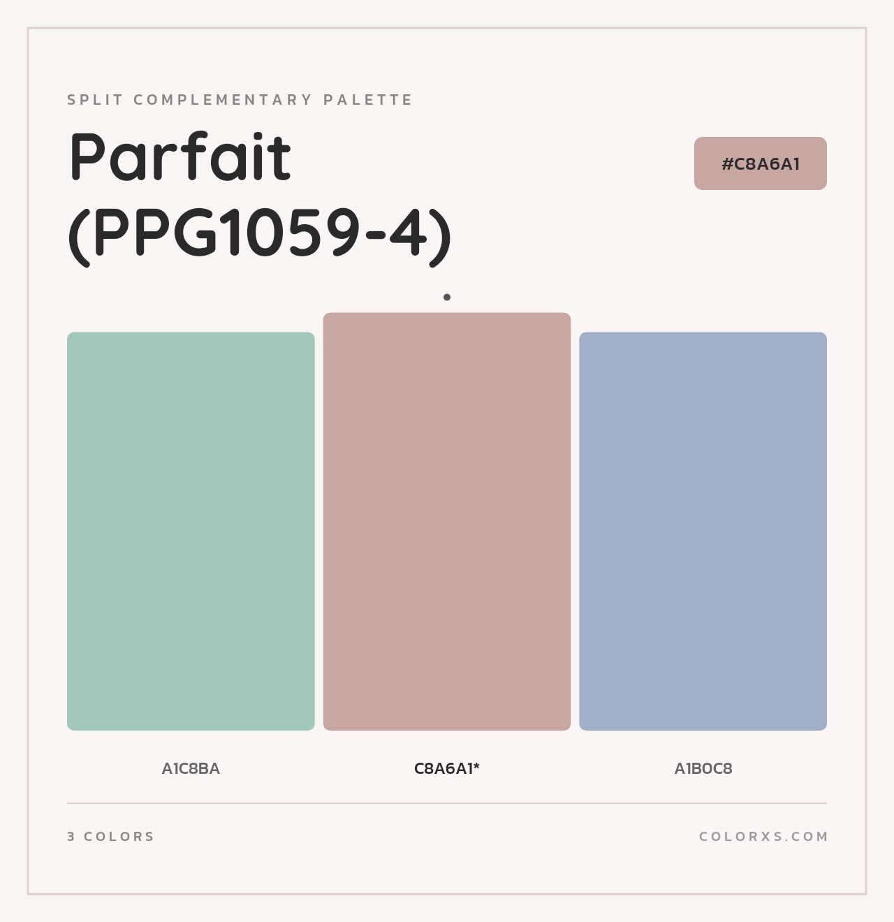 Parfait (PPG1059-4) - Split-Complementary Color Palette