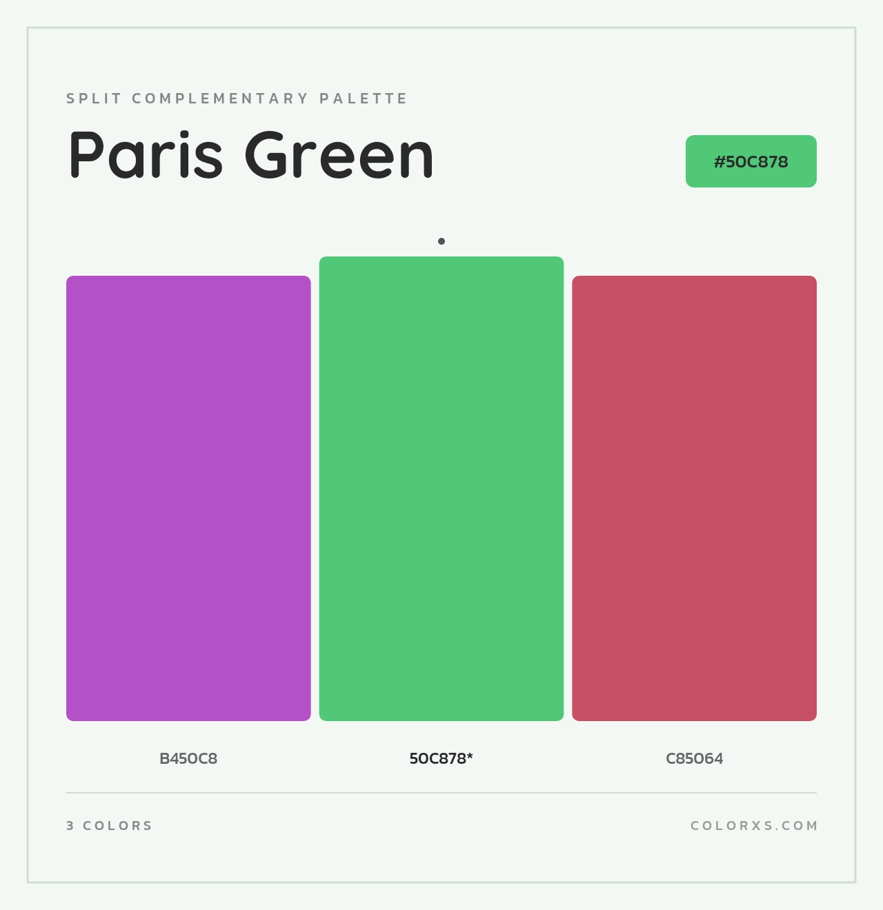 Paris Green - Split-Complementary Color Palette
