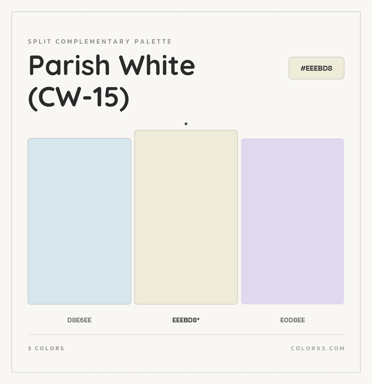 Parish White (CW-15) - Split-Complementary Color Palette