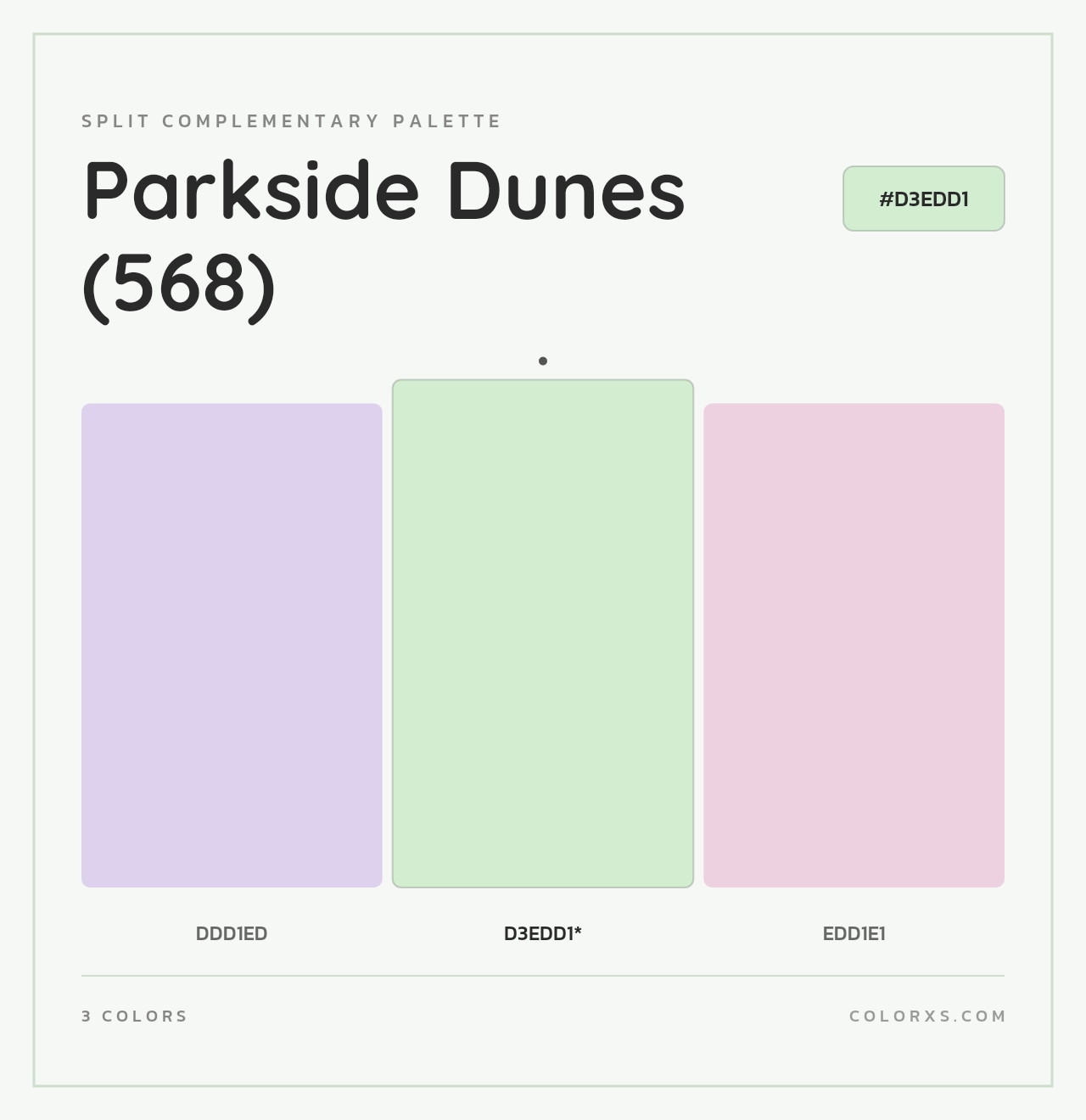 Parkside Dunes (568) - Split-Complementary Color Palette