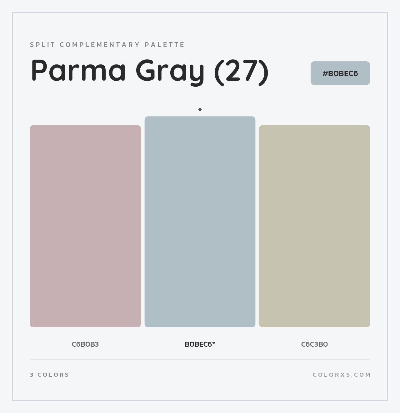 Parma Gray (27) - Split-Complementary Color Palette