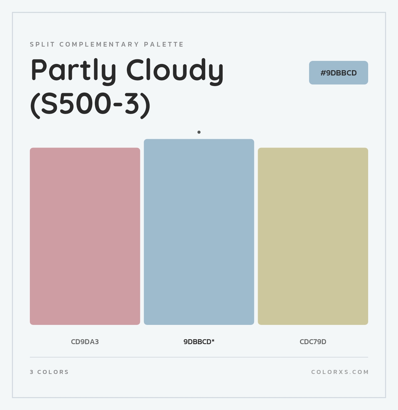 Partly Cloudy (S500-3) - Split-Complementary Color Palette