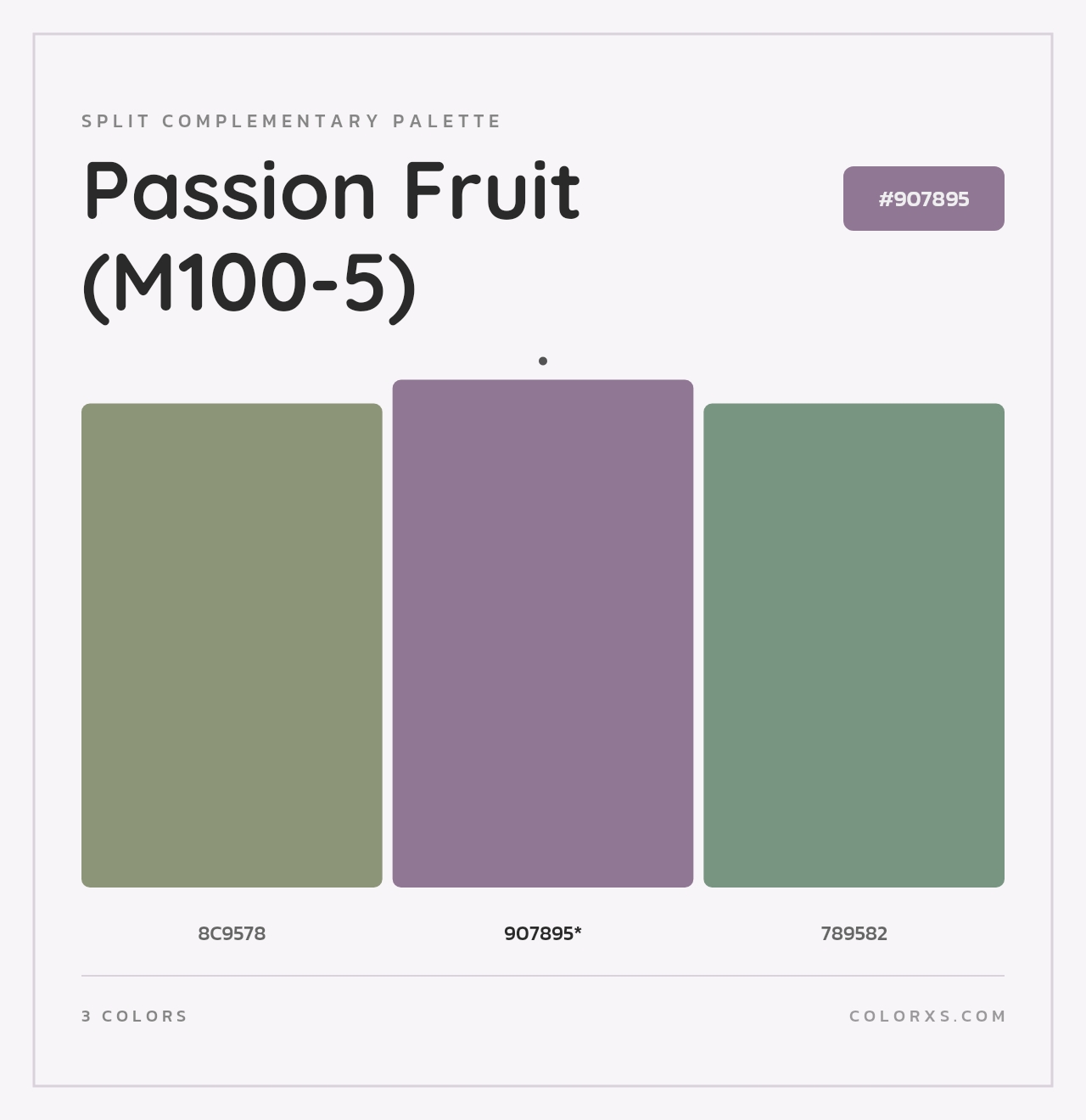Passion Fruit (M100-5) - Split-Complementary Color Palette
